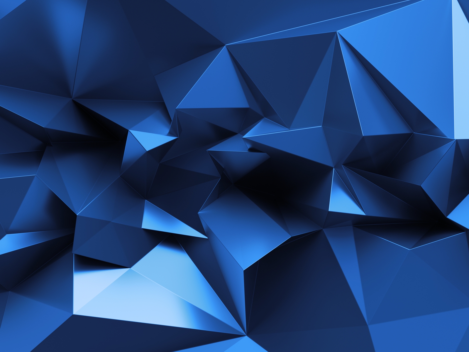 Vlies Tapete Fototapete 3D Zacken Dreiecke blau