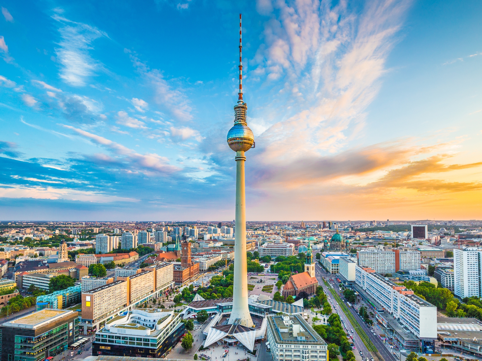 Vlies Tapete XXL Poster Fototapete Berlin Skyline Fernsehturm