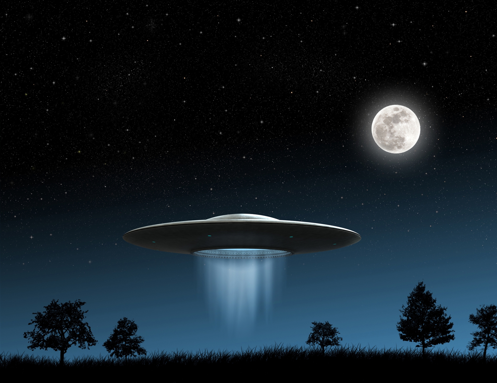 Leinwand Bild edel Fantasy Science Fiction Ufo