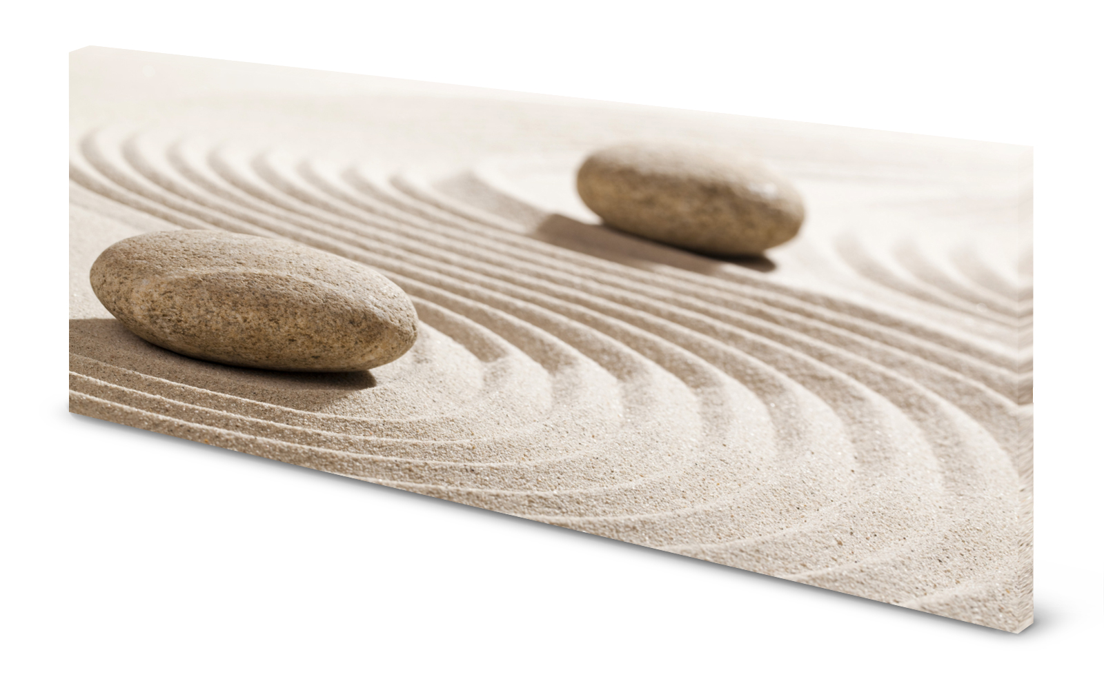 Magnettafel Pinnwand Bild Steine Sand Sandmuster Tao gekantet