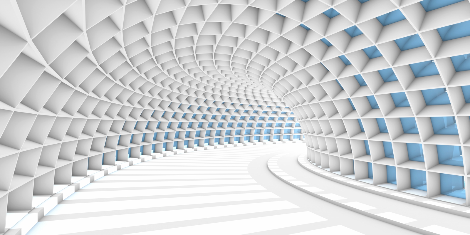 Vlies Tapete 3D Tunnel abstrakt Fototapete Röhre