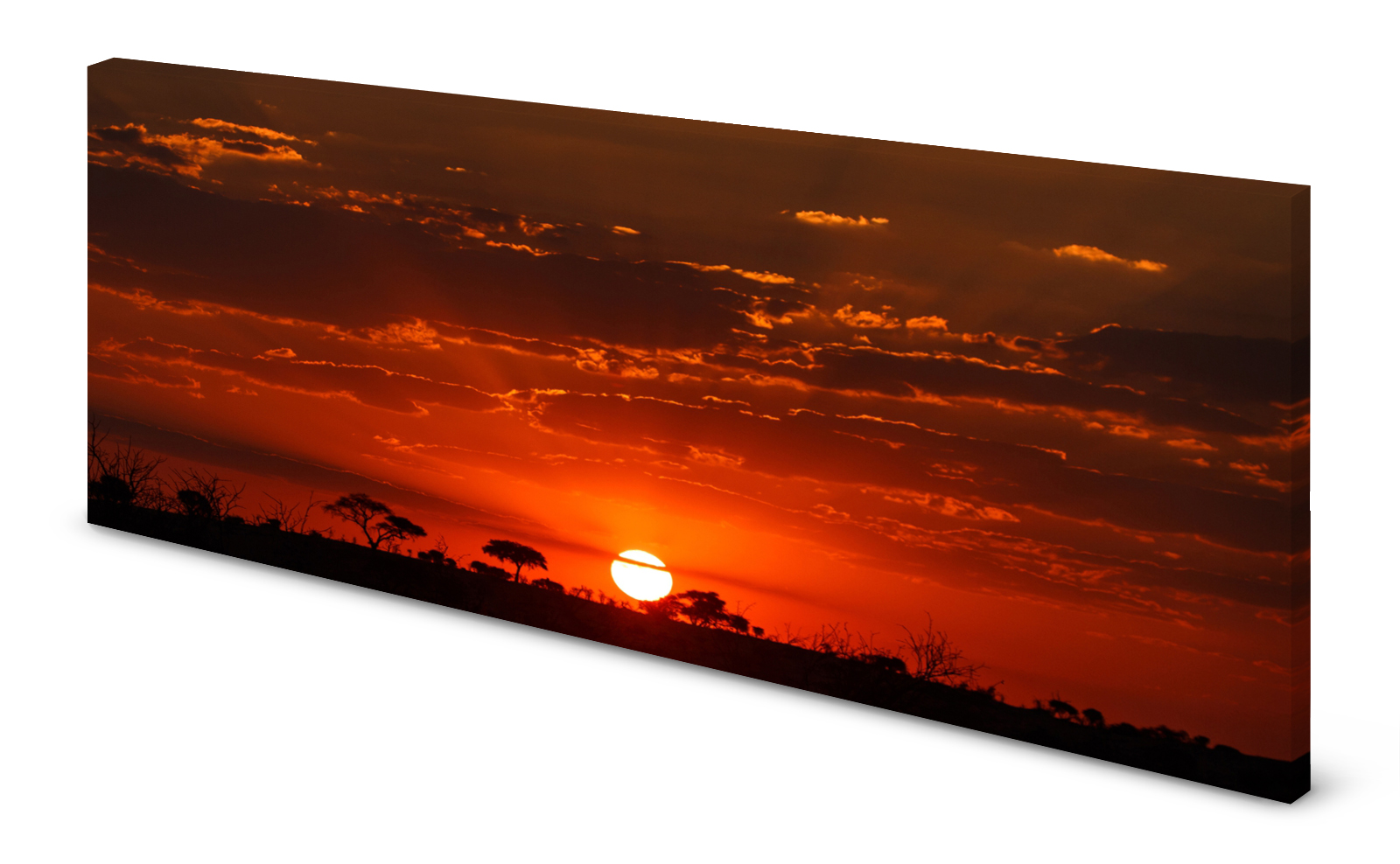 Magnettafel Pinnwand Bild Natur Aufgehende Sonne Horizont gekantet