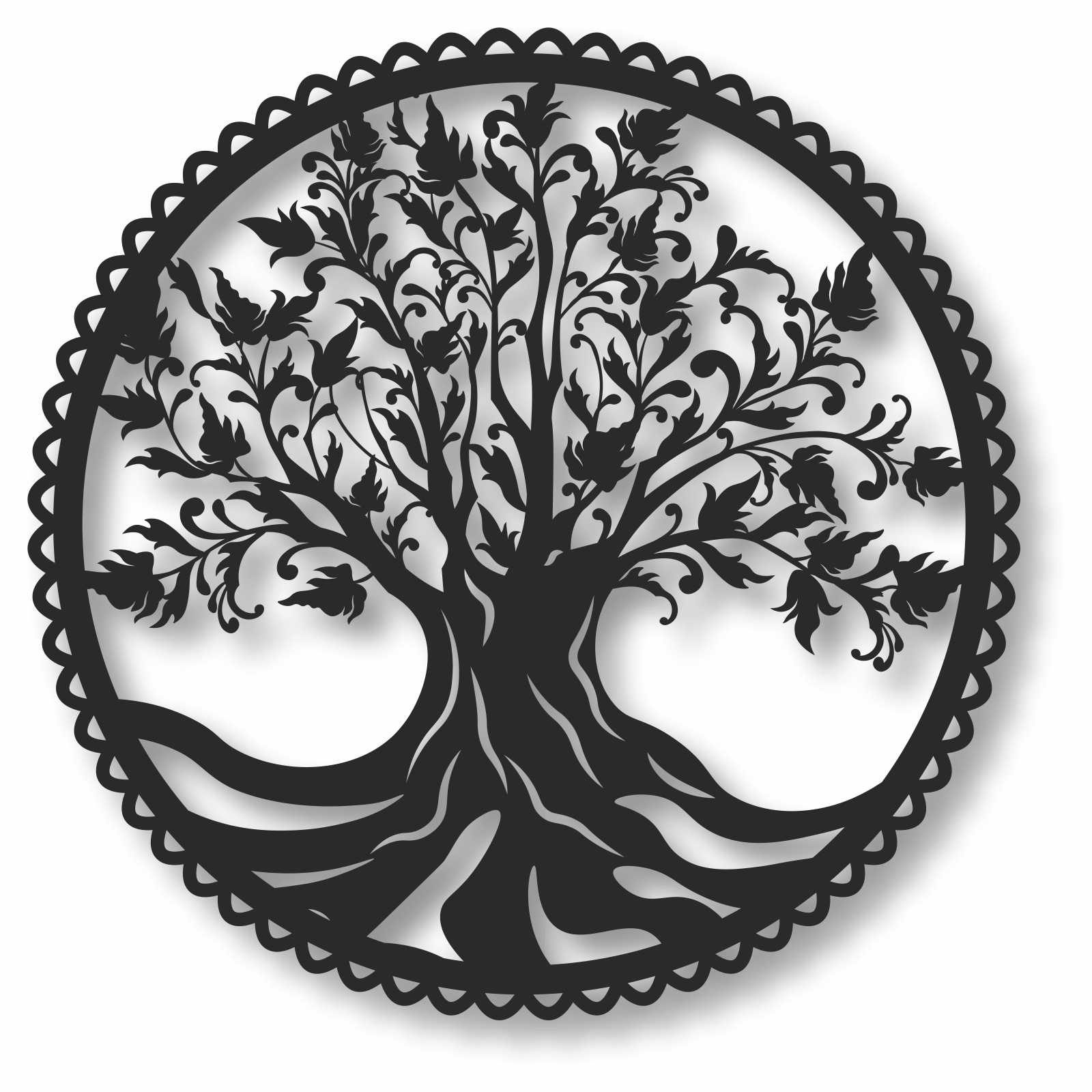 Bild Wandbild Kreisbild Kreis 3D Acryl Mobile Lebensbaum Baum Natur