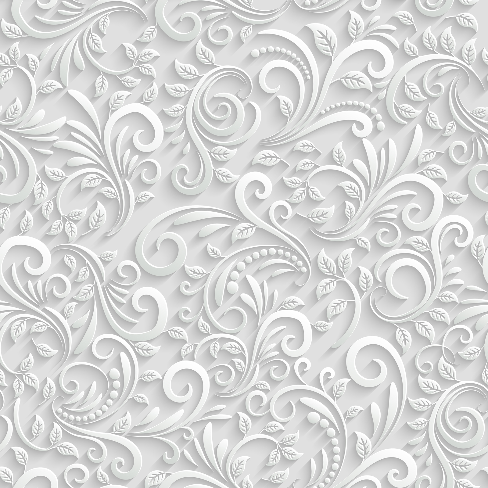 Beistelltisch Couchtisch mit Motiv Muster in weiß Relief