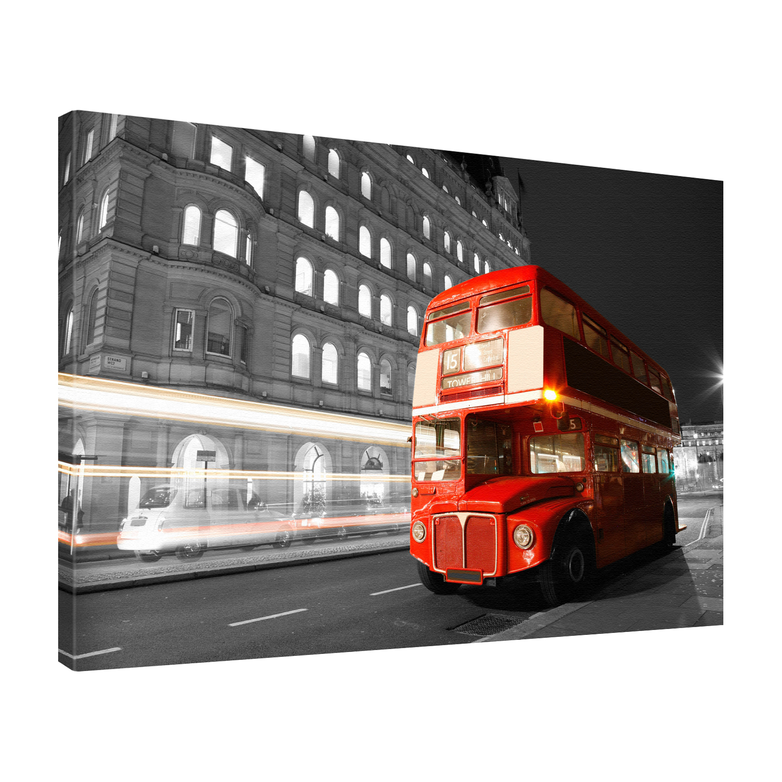Leinwand Bild edel Städte London England Big Red Bus