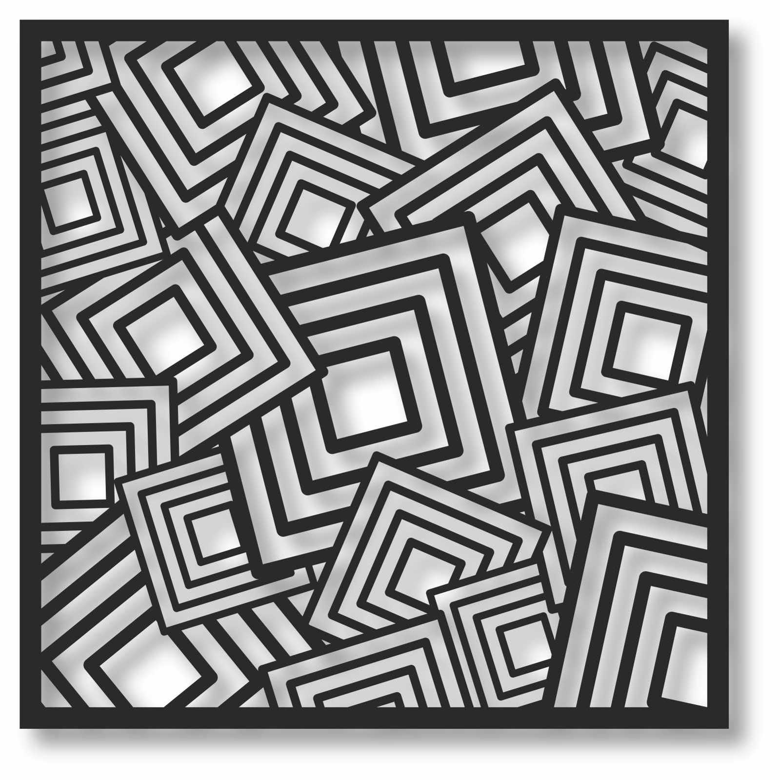 Bild Wandbild 3D Wandtattoo Acryl Mobile Abstrakt Muster Quadrat