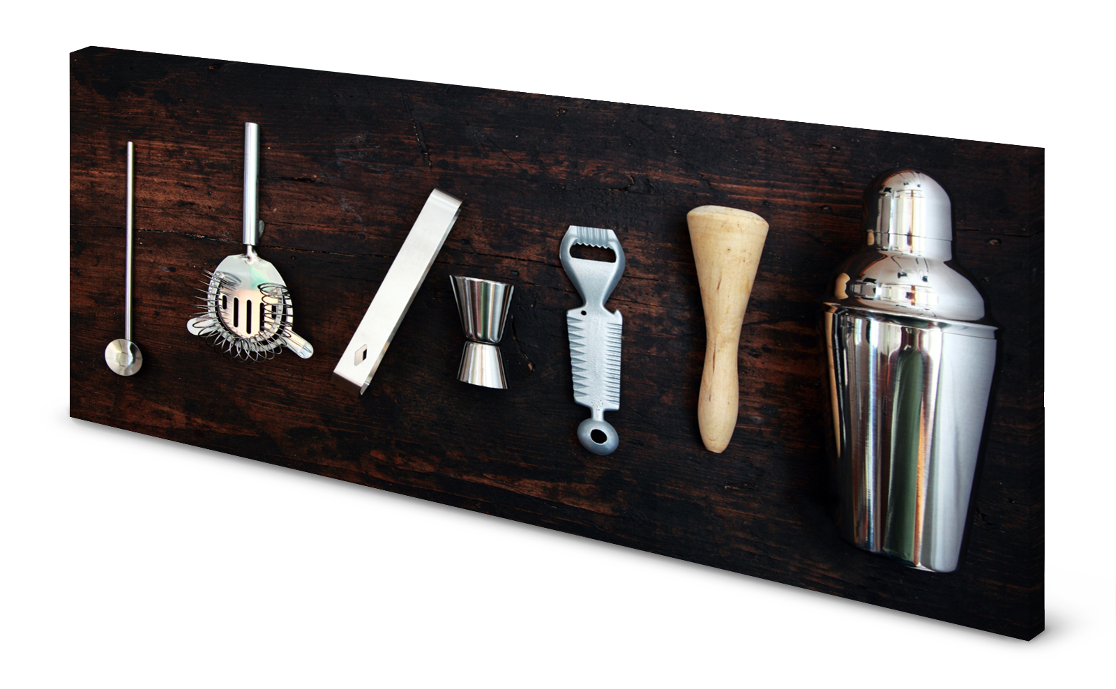 Magnettafel Pinnwand Bild Bar Cocktailbar Mixer gekantet