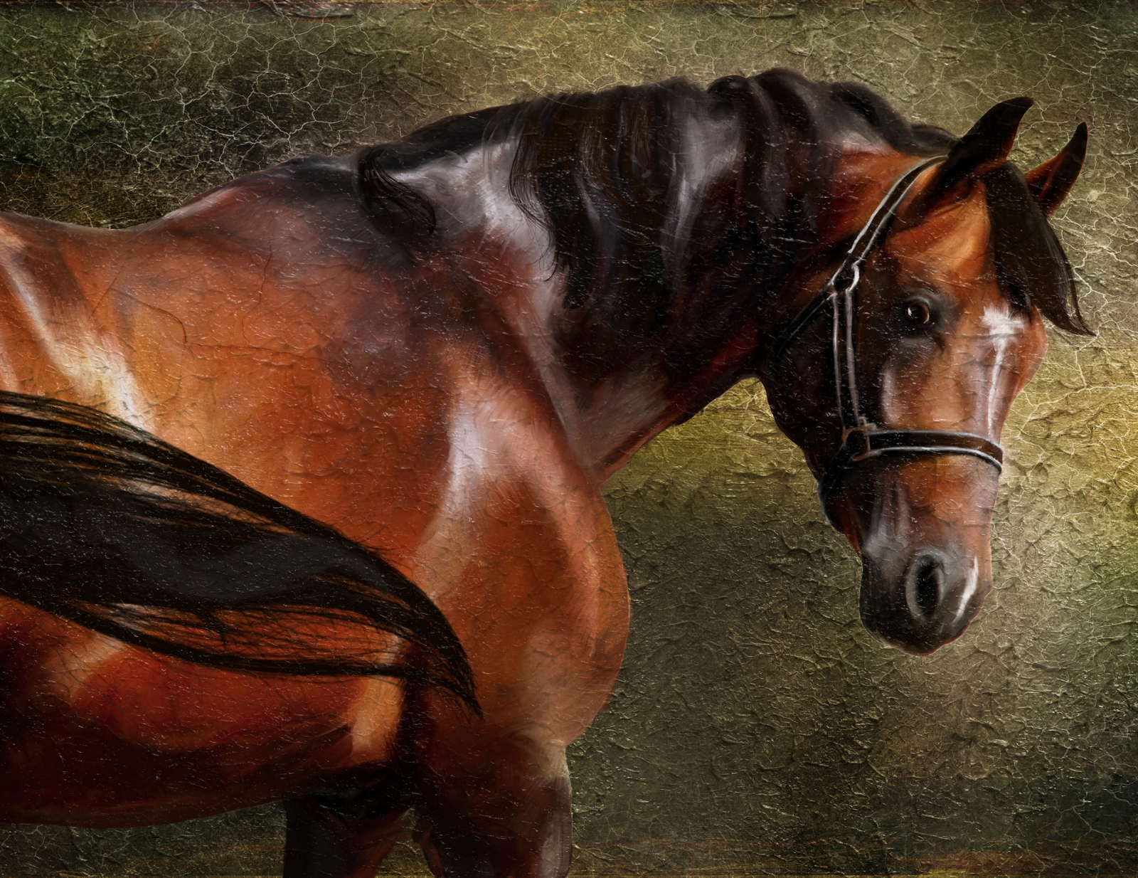 Leinwandbild Gemälde Pferd