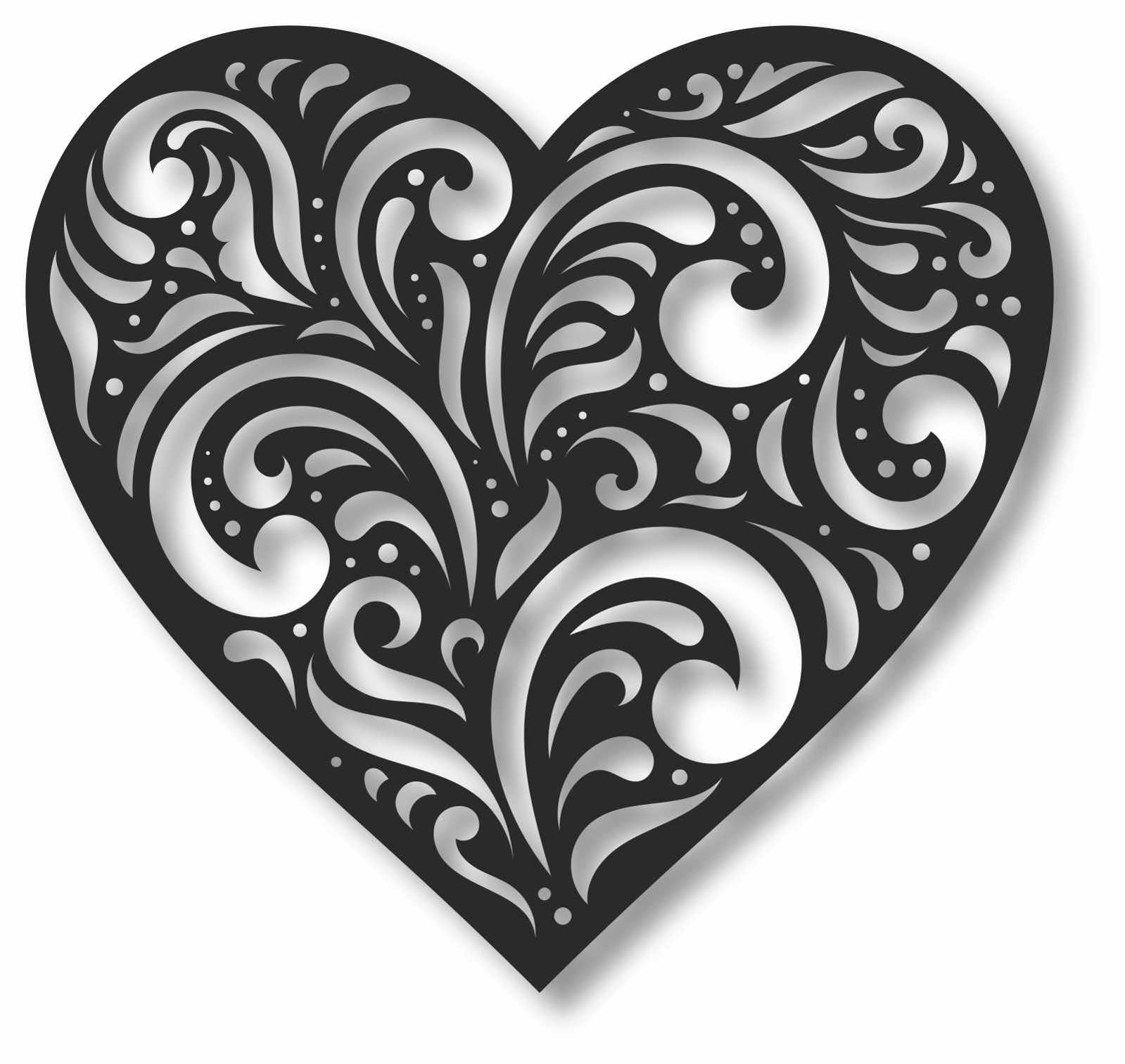 Bild Wandbild 3D Wandtattoo Acryl Mobile Herz Heart Love Muster
